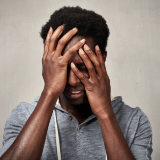 teenager crying